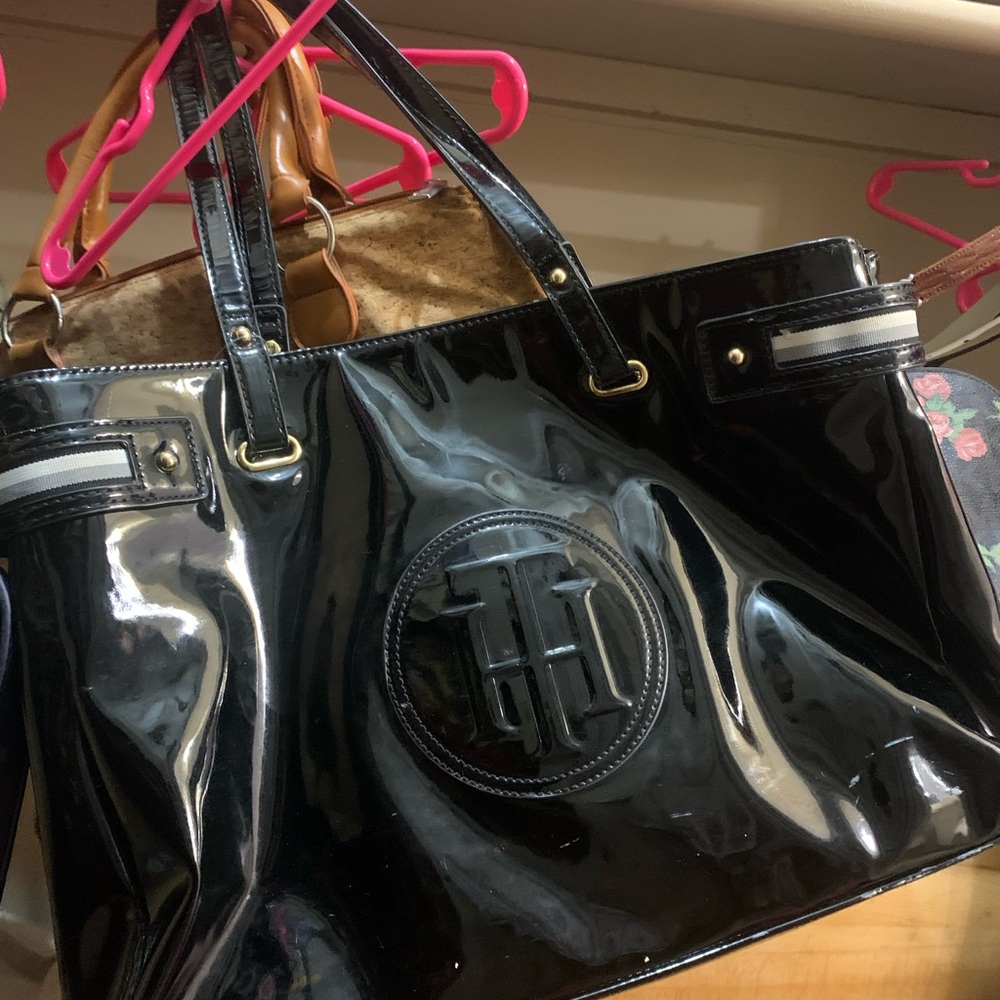 Black Leather Tote Bag